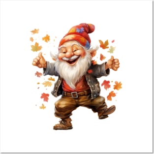 Autumn Happy Gnome #3 Posters and Art